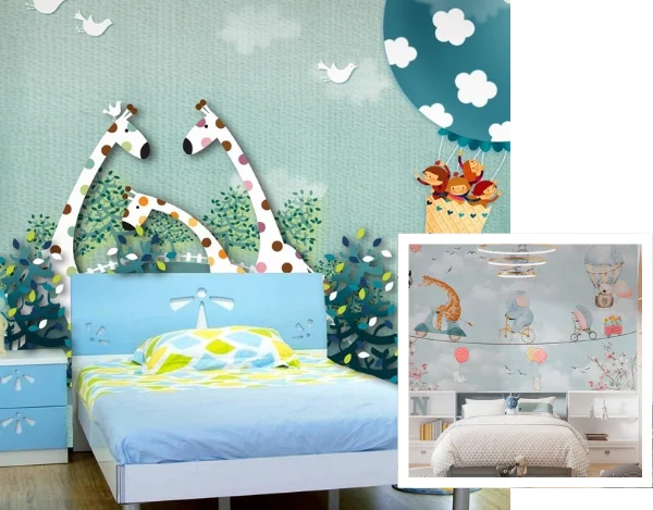 rainbow wallpaper kids room Dubai