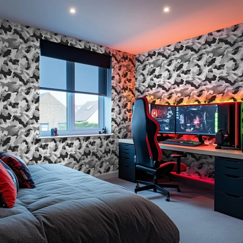 Boy room wallpaper project completed in a Dubai apartment