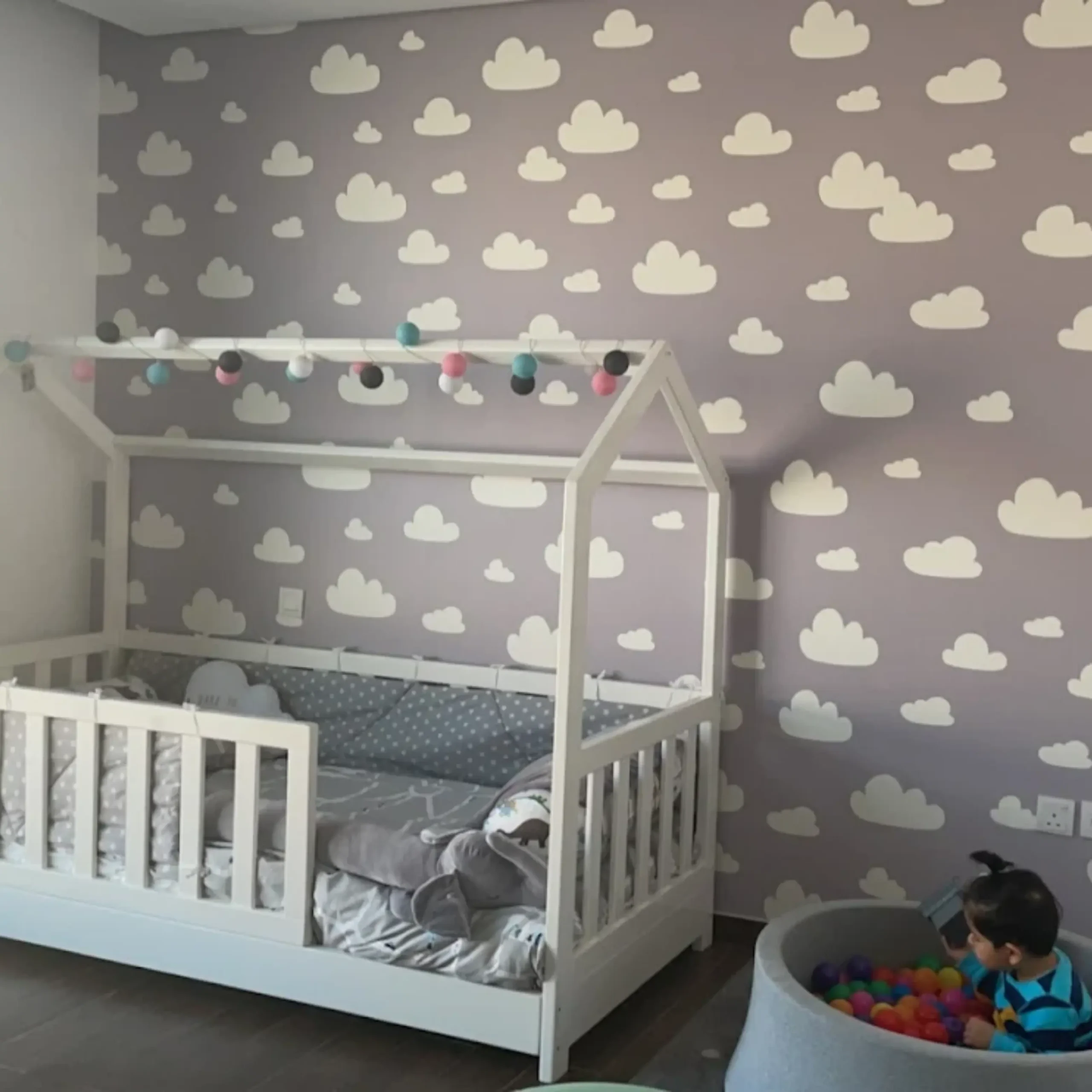 Wallpaper styling project completed in a Dubai home
