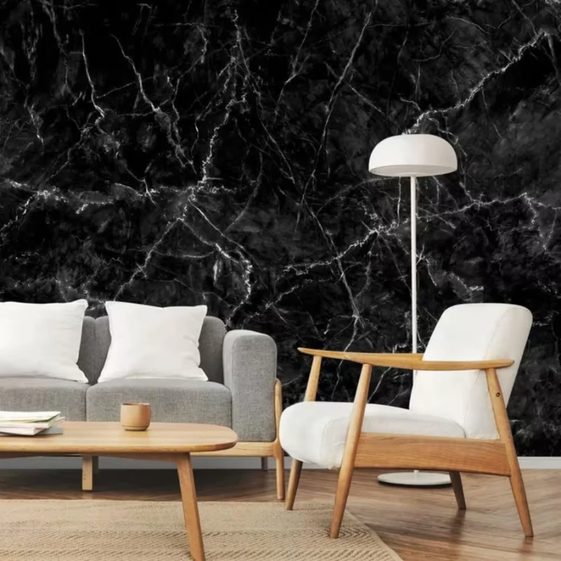 Marble wallpaper installation completed at a Dubai property