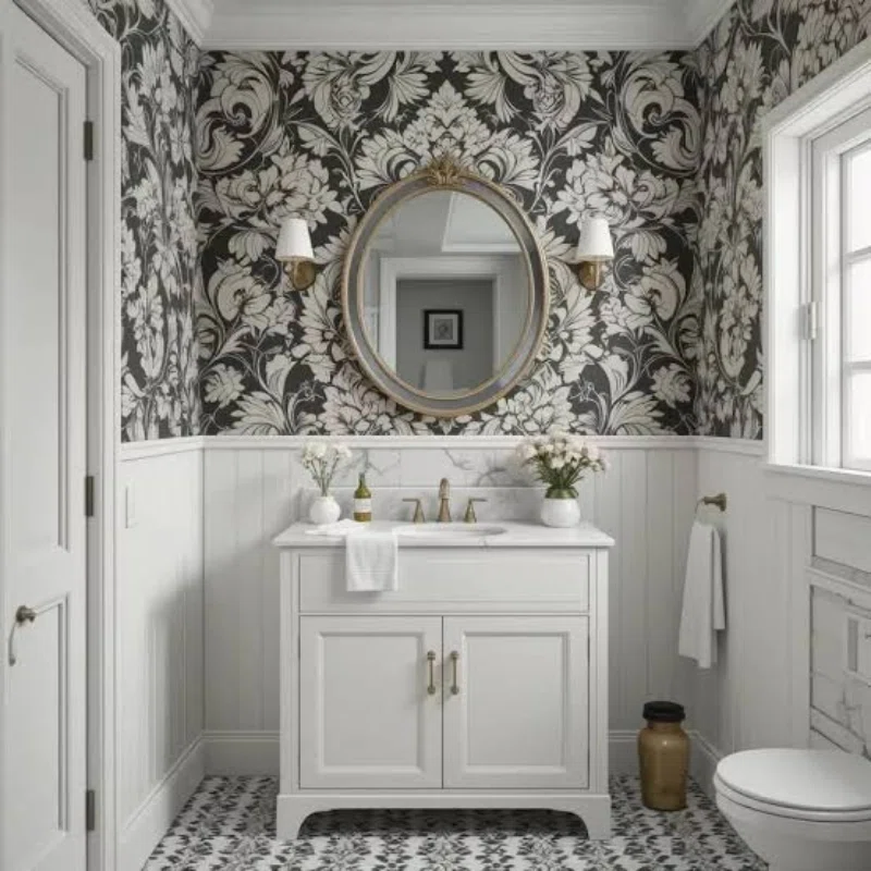 Custom bathroom wallpaper Dubai