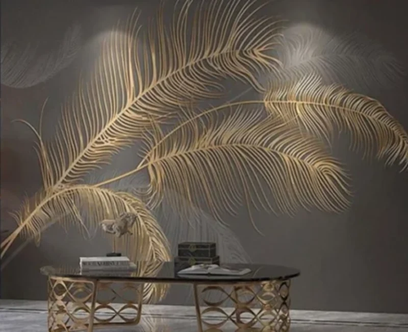 Custom design vinyl wallpaper installed in a Dubai home