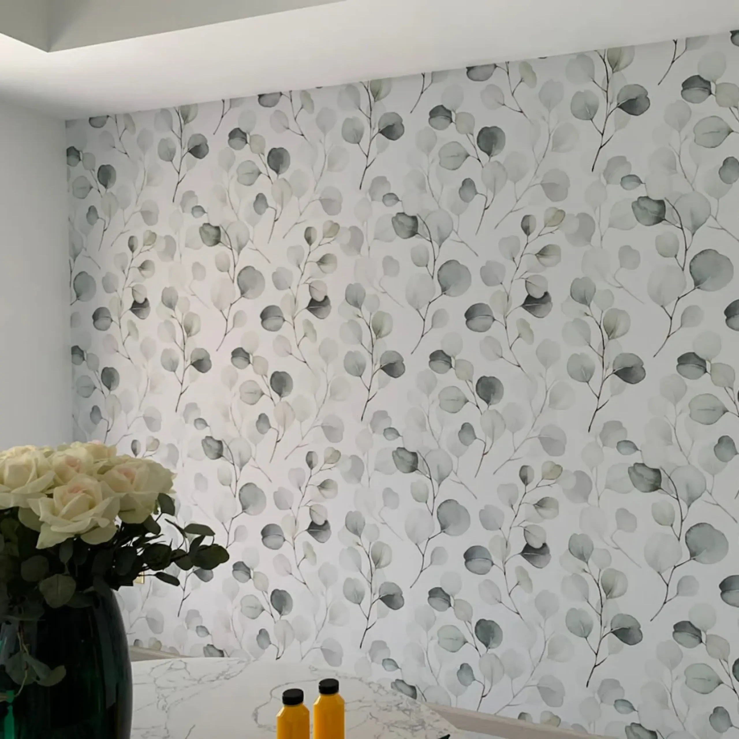 Modern artistic wallpaper project completed in a Dubai home