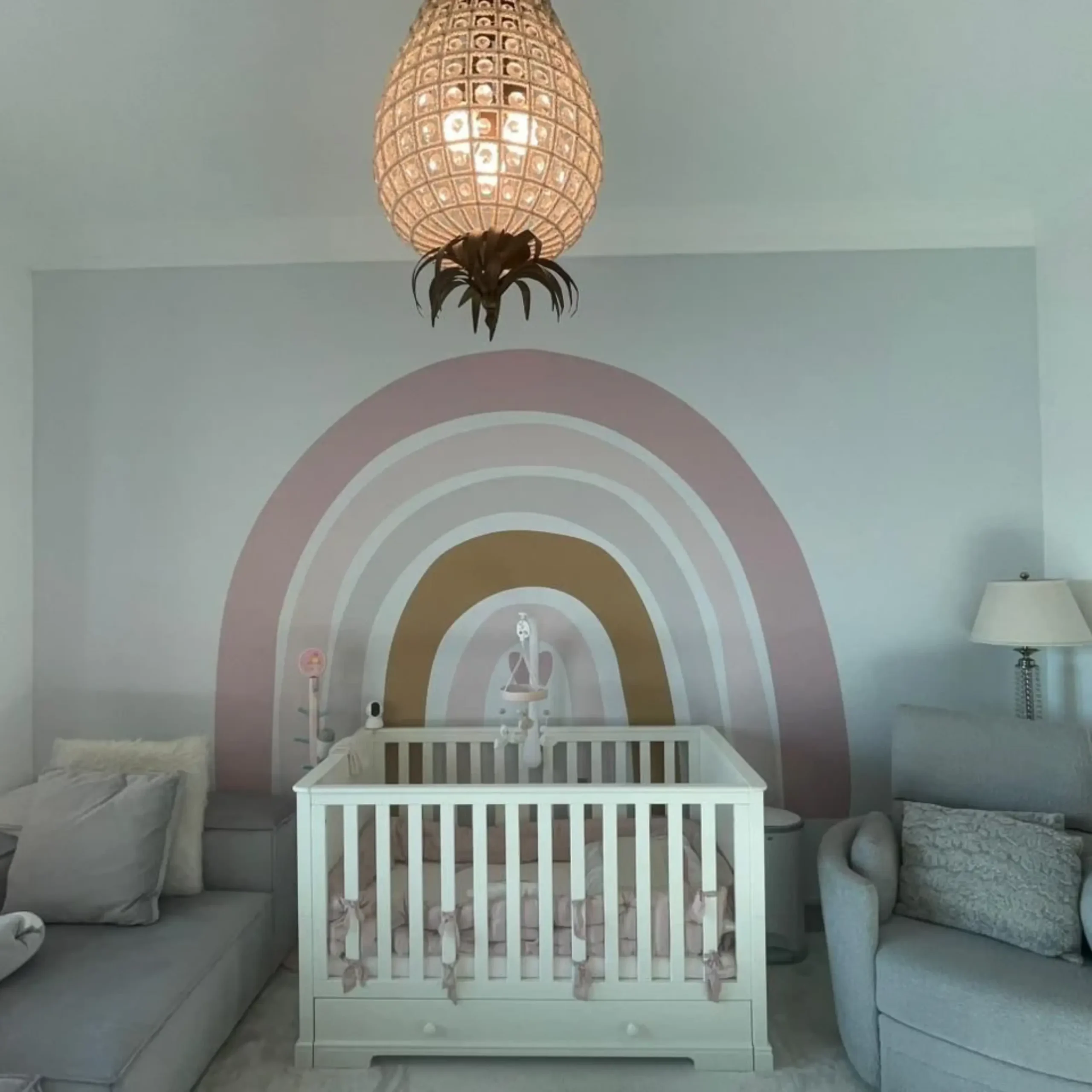 Modern wallpaper art project completed in a Dubai home