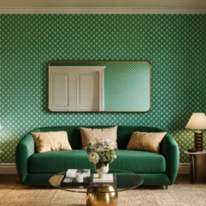 Moroccan wallpaper installed in a Dubai home
