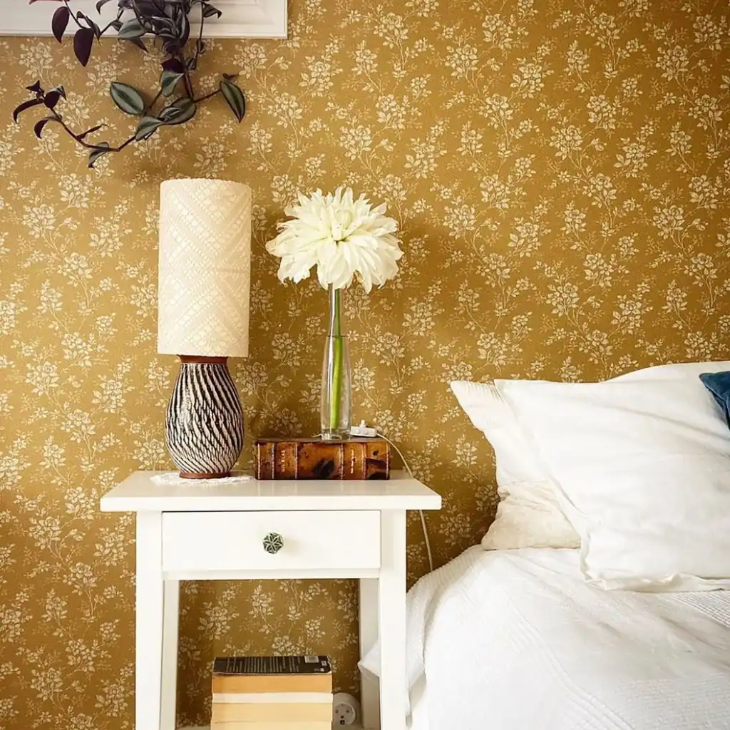 Ochre heritage wallpaper design in Dubai