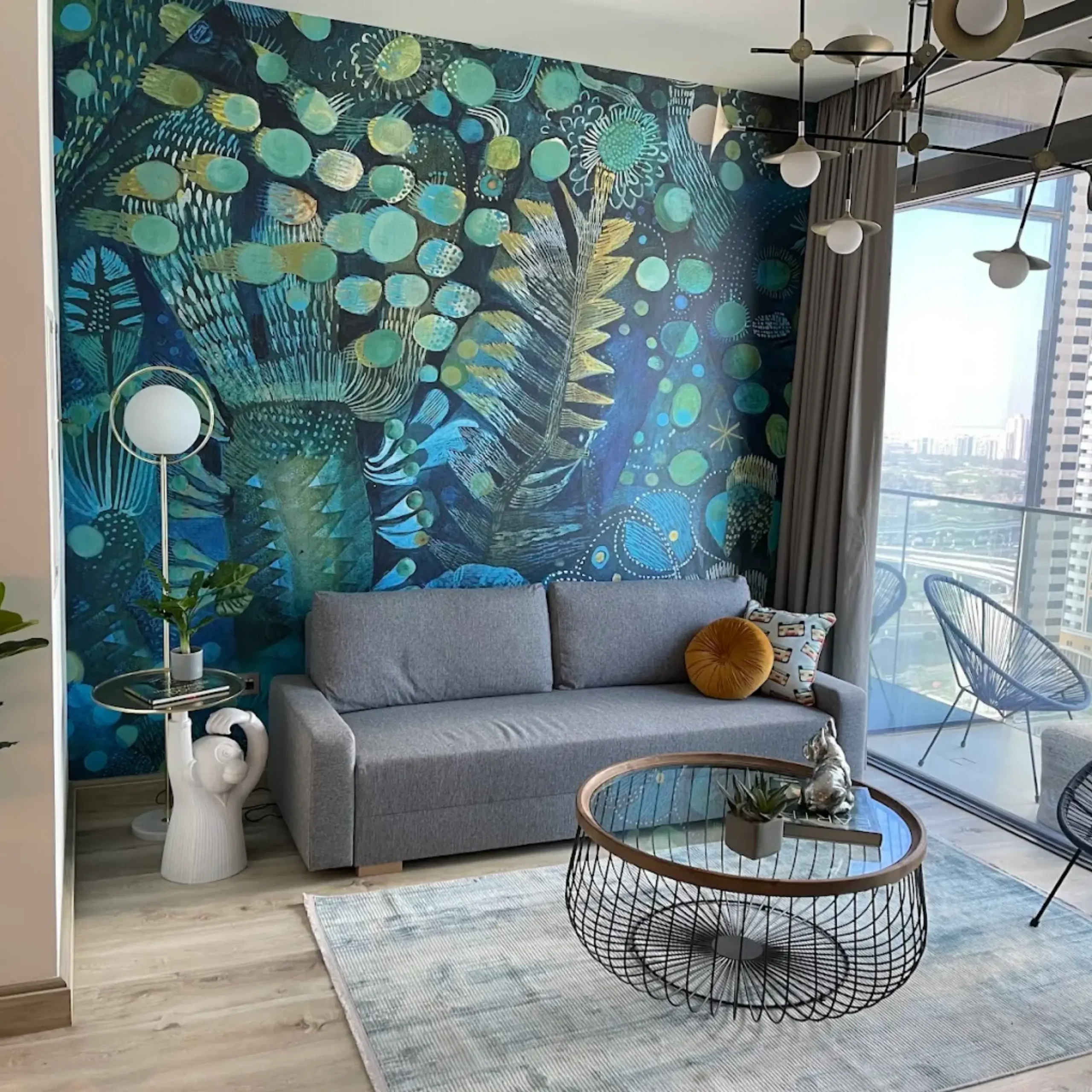 Premium wallpaper installation project completed in a Dubai home