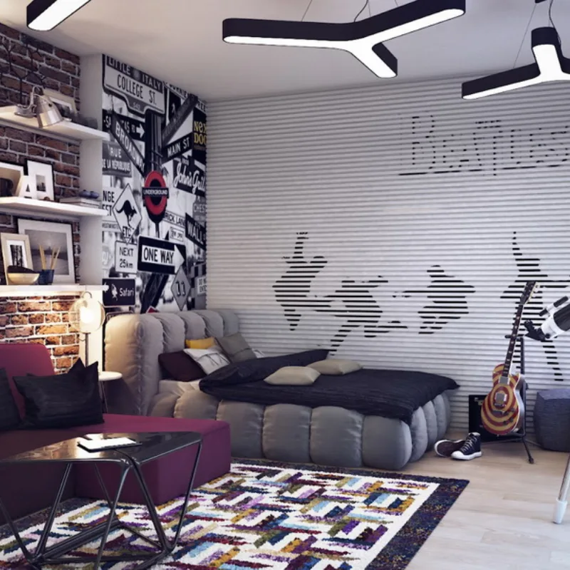 Boy room wallpaper delivered for a residential project in Dubai