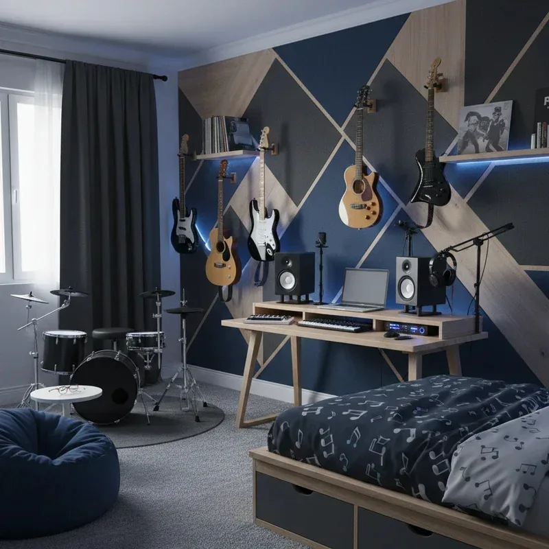 Boy room wallpaper fitted in a Dubai villa bedroom