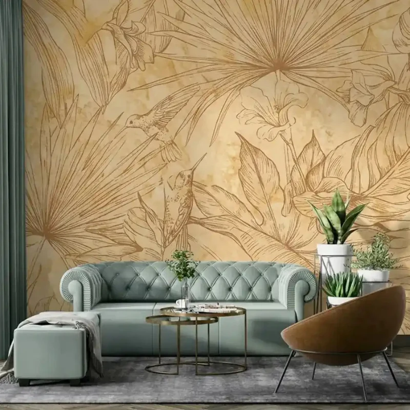 Finished vinyl wallpaper project showcasing quality craftsmanship