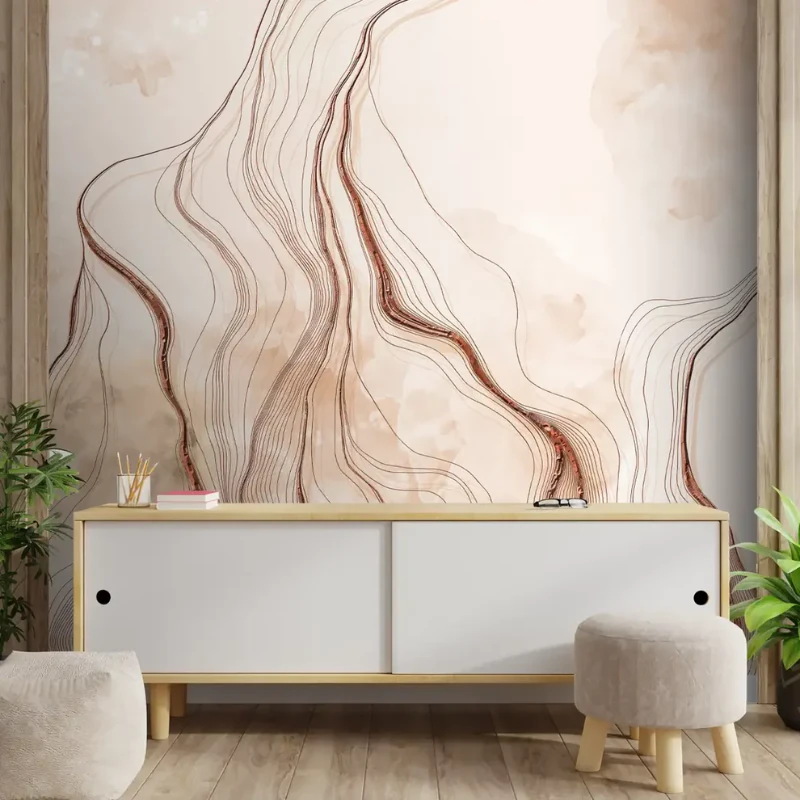 Marble wallpaper showcasing quality craftsmanship in Dubai